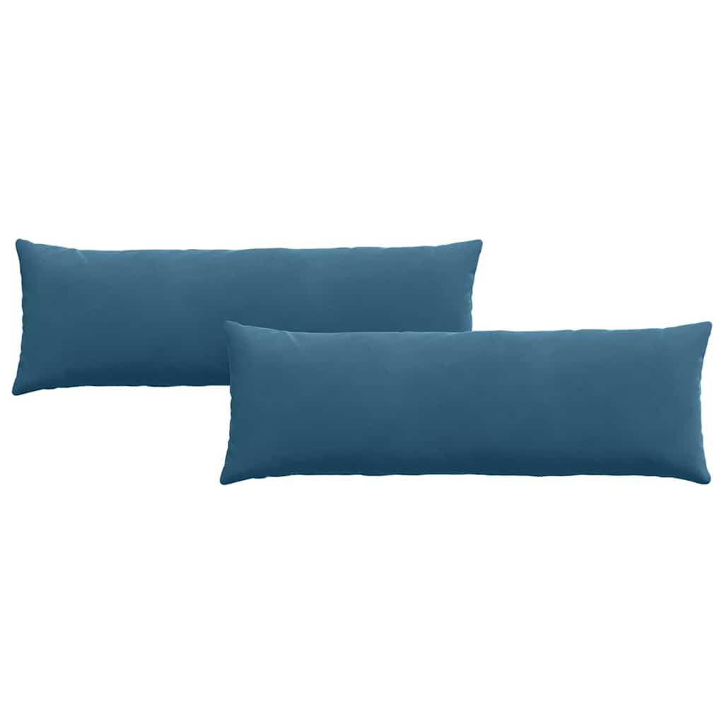 VidaXL Sofakissen 2 Stück blau 120 x 40 cm Cordstoff