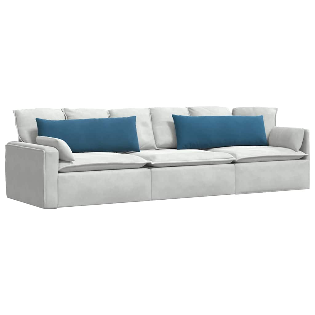 VidaXL Sofakissen 2 Stück blau 120 x 40 cm Cordstoff