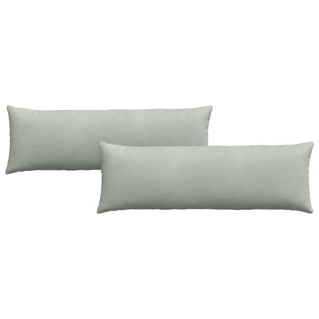 VidaXL Sofakissen 2 Stück hellgrau 120 x 40 cm Cordstoff
