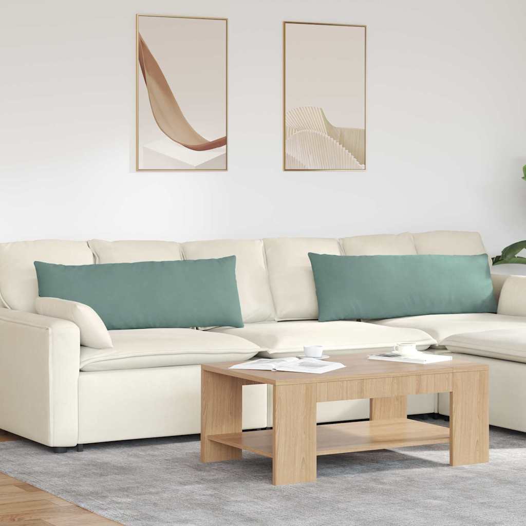 VidaXL Sofakissen 2 Stück Seegrün 120 x 40 cm Cordstoff