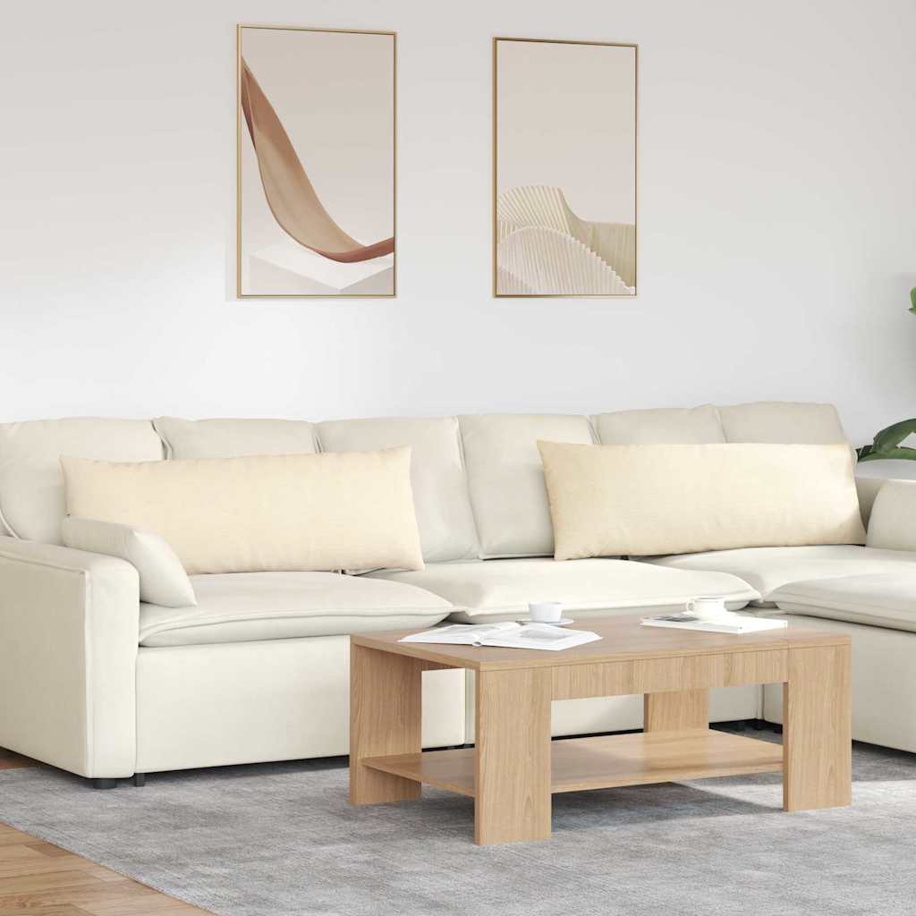 VidaXL Sofakissen 2 Stück Creme 120 x 40 cm Cordstoff