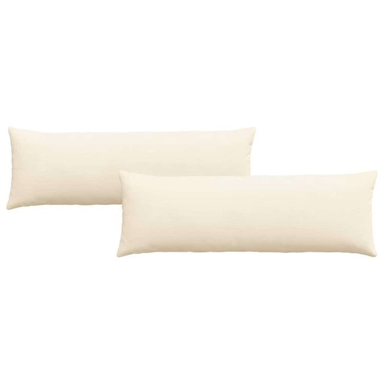 VidaXL Sofakissen 2 Stück Creme 120 x 40 cm Cordstoff