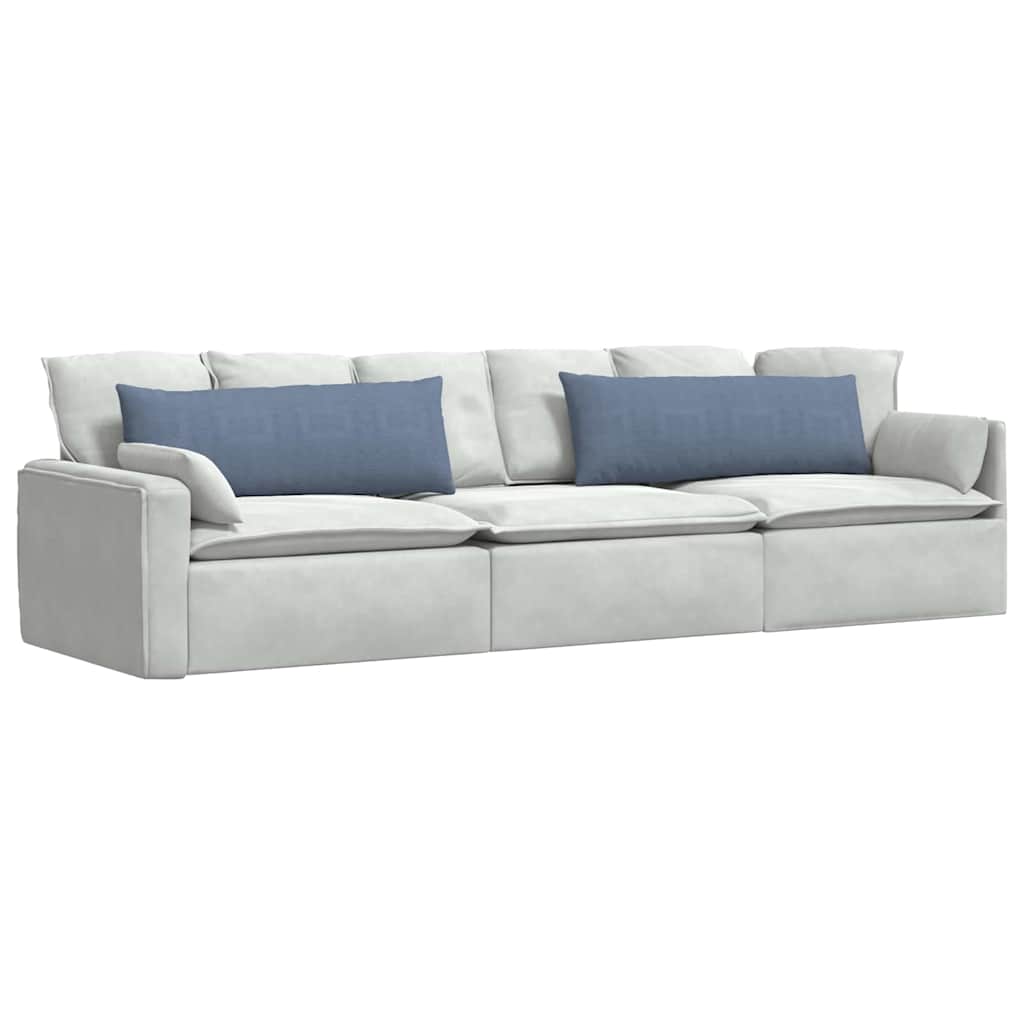VidaXL Sofakissen 2 Stück blau 120 x 40 cm Cordstoff