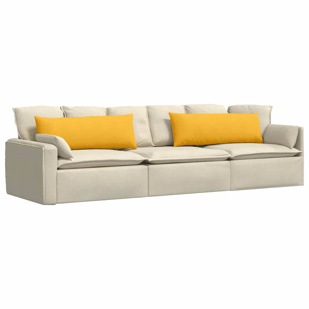 VidaXL Sofakissen 2 Stück Hellgelb 120 x 40 cm Cordstoff