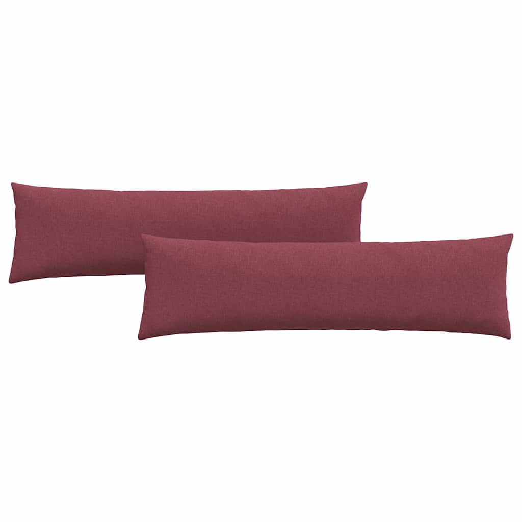 VidaXL Sofakissen 2 Stk. Weinrot 145 x 40 cm Stoff