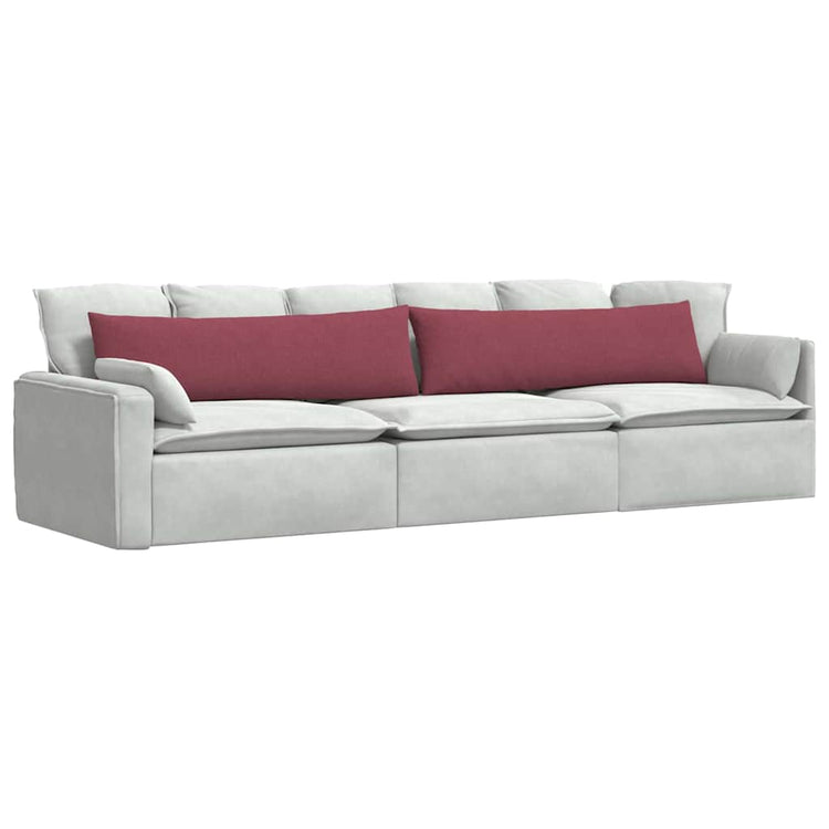 VidaXL Sofakissen 2 Stk. Weinrot 145 x 40 cm Stoff