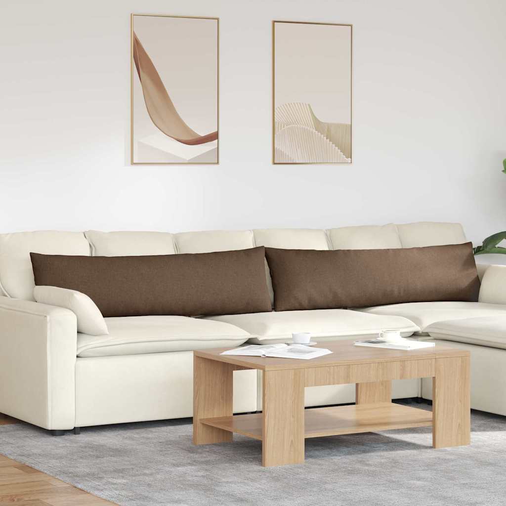VidaXL Sofakissen 2 Stück braun 145 x 40 cm Stoff