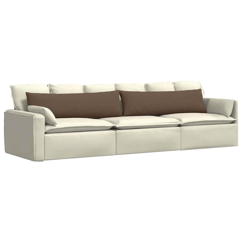 VidaXL Sofakissen 2 Stück braun 145 x 40 cm Stoff