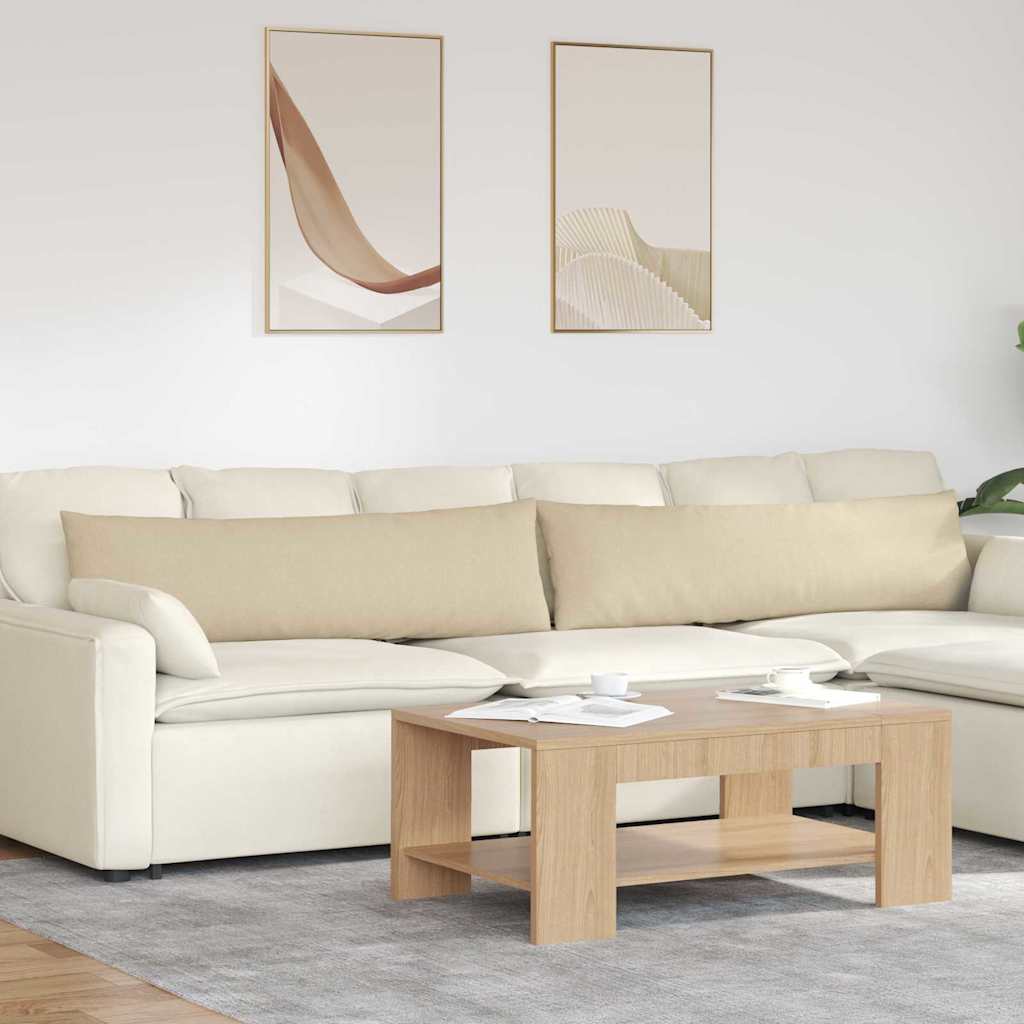 VidaXL Sofakissen 2 Stück Creme 145 x 40 cm Stoff