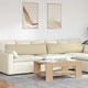 VidaXL Sofakissen 2 Stück Creme 145 x 40 cm Stoff