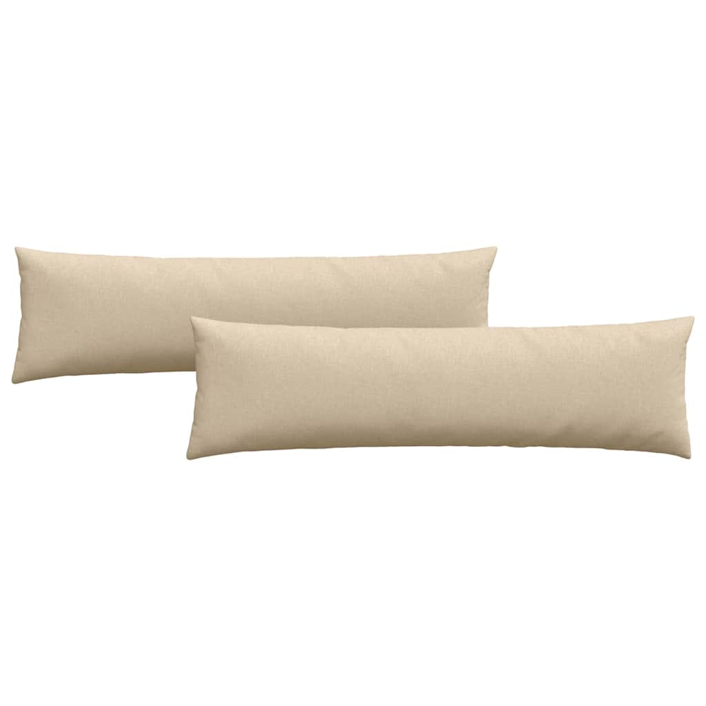 VidaXL Sofakissen 2 Stück Creme 145 x 40 cm Stoff