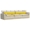 VidaXL Sofakissen 2 Stück hellgelb 145 x 40 cm Stoff