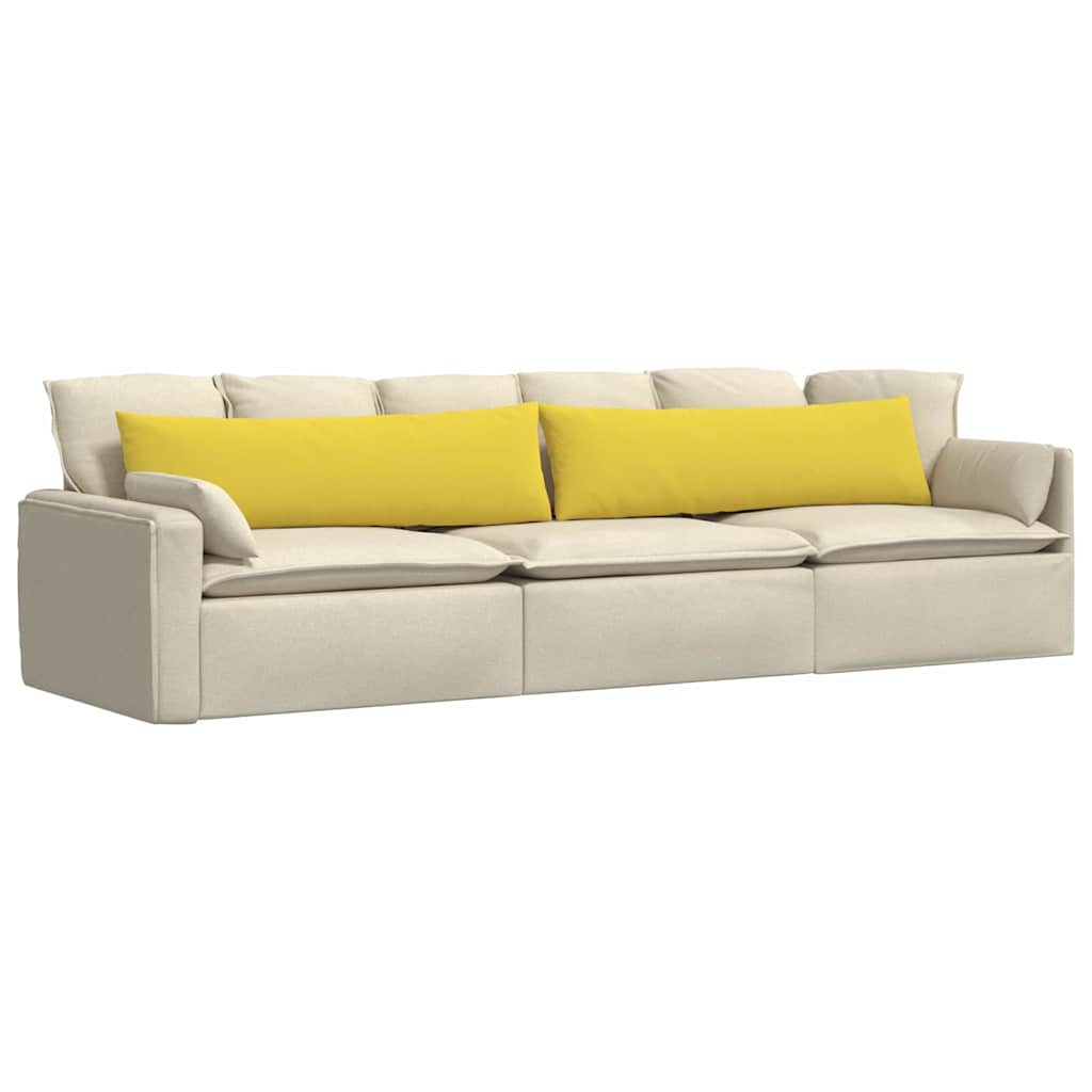 VidaXL Sofakissen 2 Stück hellgelb 145 x 40 cm Stoff