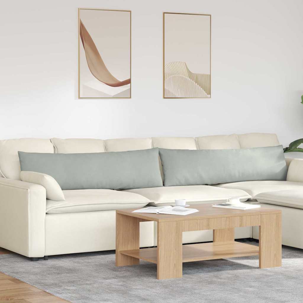 VidaXL Sofakissen 2 Stück hellgrau 145 x 40 cm Cordstoff