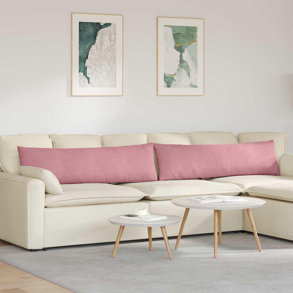 VidaXL Sofakissen 2 Stück rosa 145 x 40 cm Cordstoff