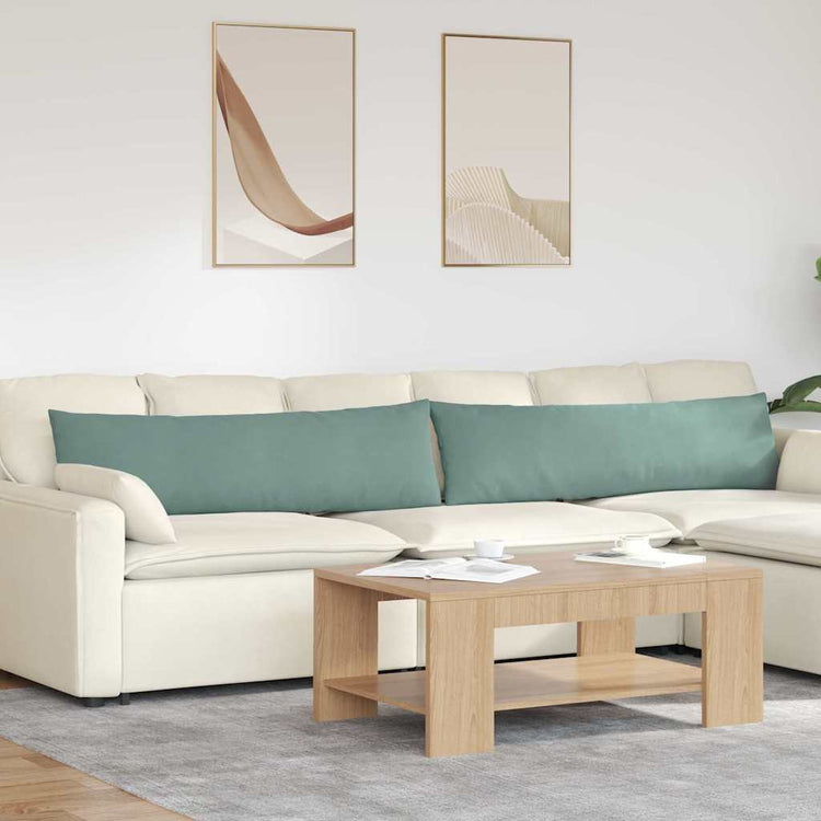 VidaXL Sofakissen 2 Stück Seegrün 145 x 40 cm Cordstoff
