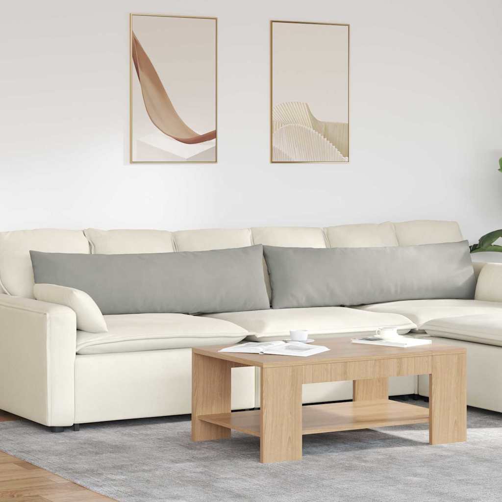 VidaXL Sofakissen 2 Stück hellgrau 145 x 40 cm Stoff