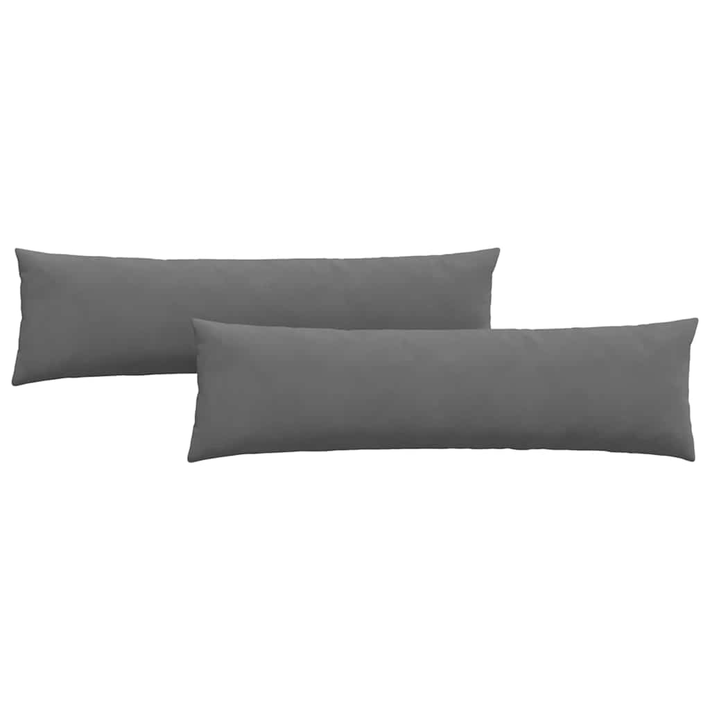 VidaXL Sofakissen 2 Stück dunkelgrau 145 x 40 cm Stoff