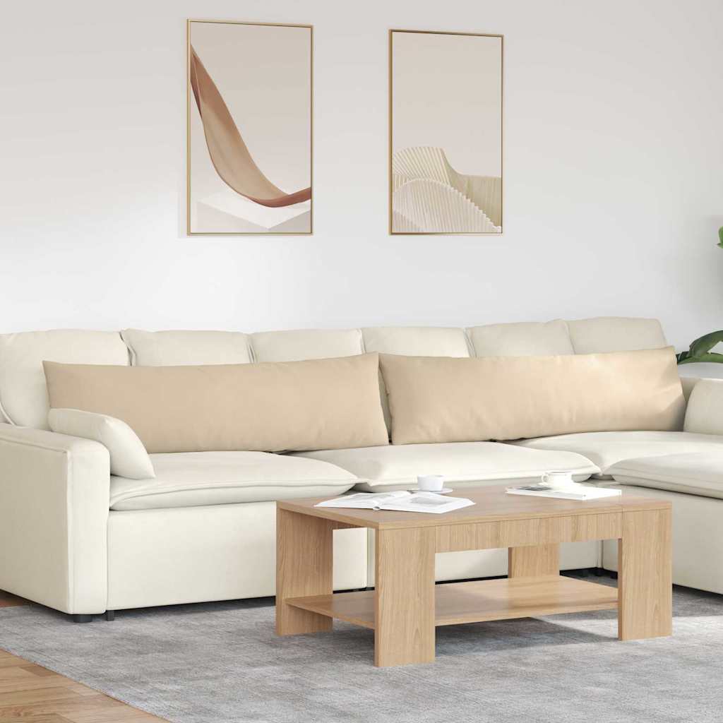 VidaXL Sofakissen 2 Stück Creme 145 x 40 cm Stoff