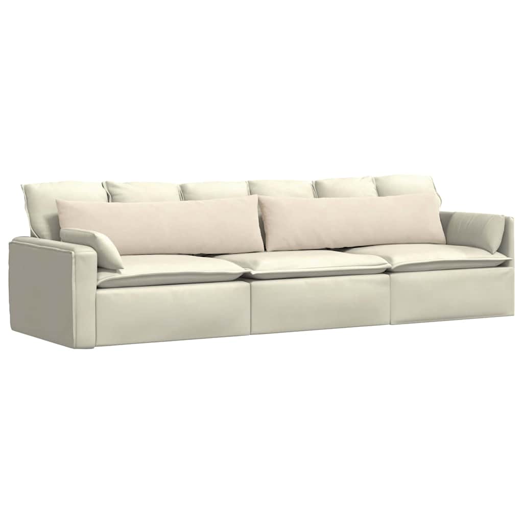 VidaXL Sofakissen 2 Stück Beige 145 x 40 cm Stoff