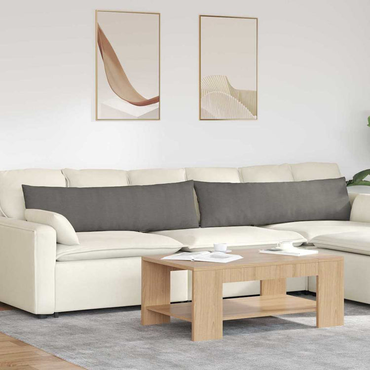 VidaXL Sofakissen 2 Stück hellgrau 145 x 40 cm Cordstoff