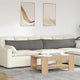 VidaXL Sofakissen 2 Stück hellgrau 145 x 40 cm Cordstoff