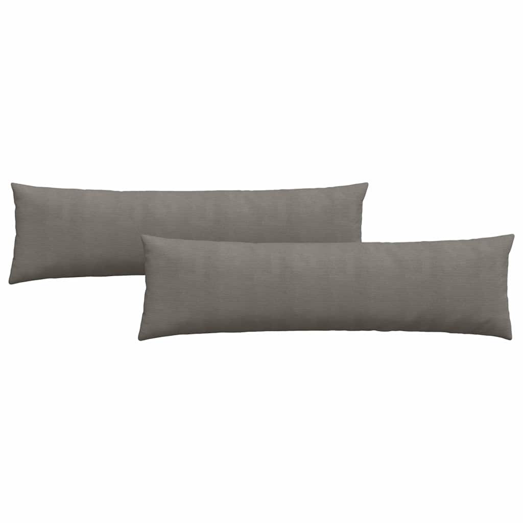 VidaXL Sofakissen 2 Stück hellgrau 145 x 40 cm Cordstoff