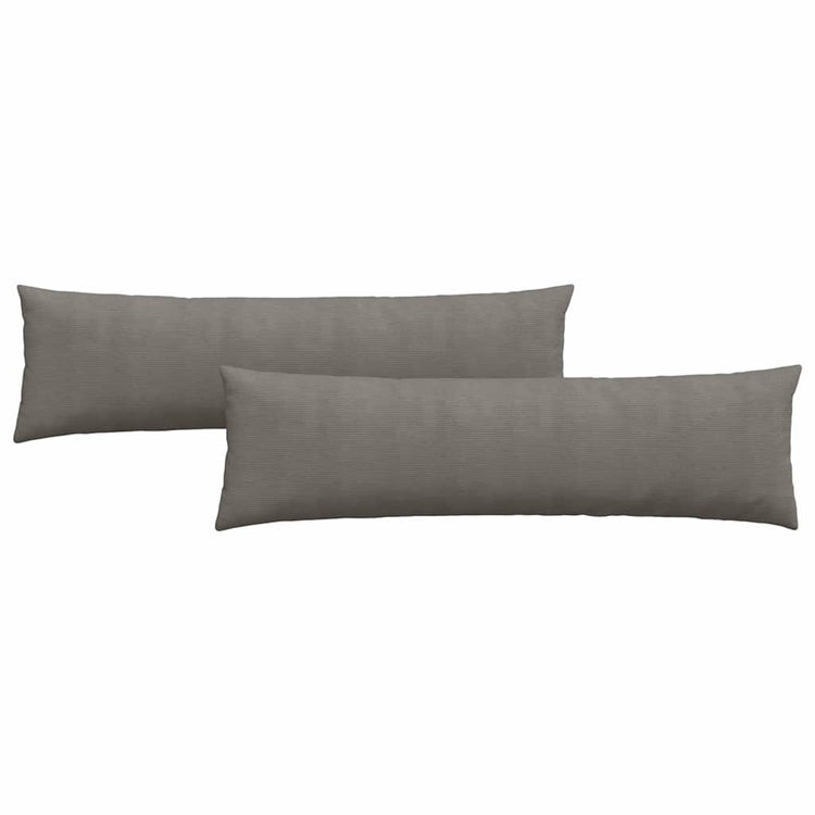 VidaXL Sofakissen 2 Stück hellgrau 145 x 40 cm Cordstoff
