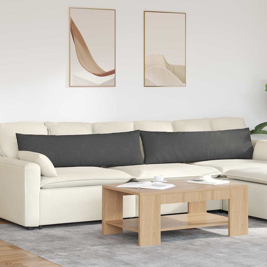 VidaXL Sofakissen 2 Stück dunkelgrau 145 x 40 cm Cordstoff