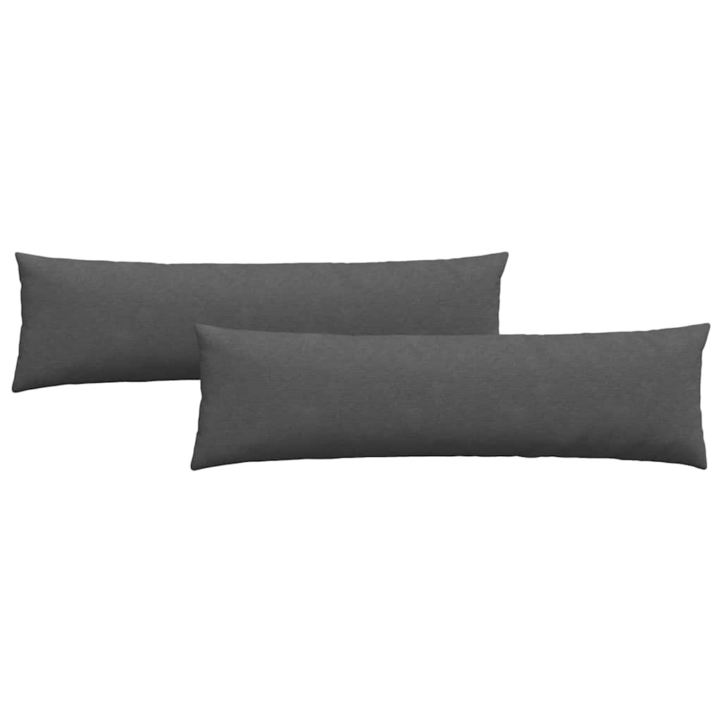 VidaXL Sofakissen 2 Stück dunkelgrau 145 x 40 cm Cordstoff