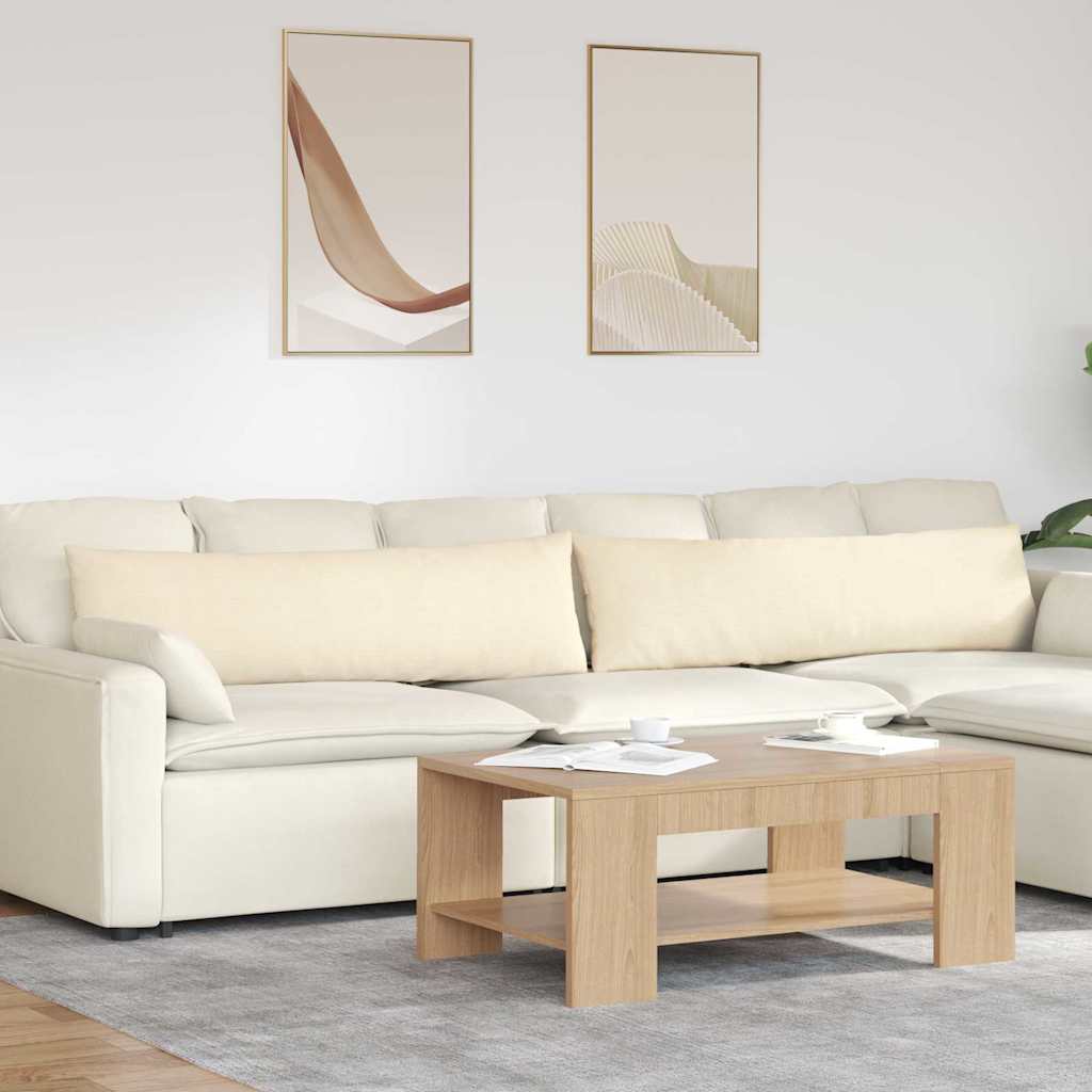 VidaXL Sofakissen 2 Stück Creme 145 x 40 cm Cordstoff