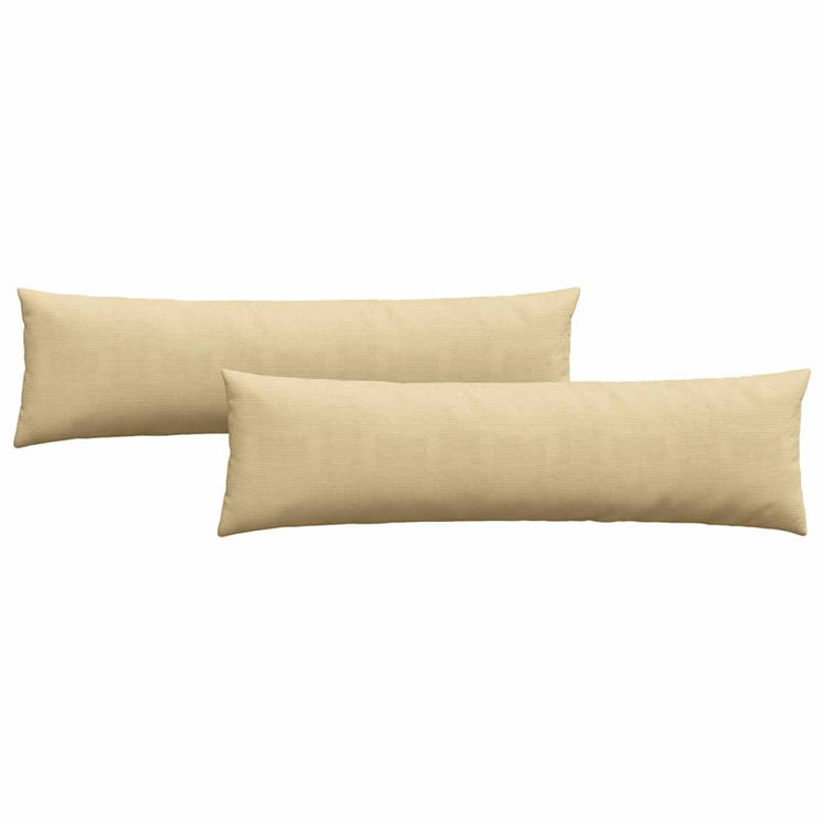 VidaXL Sofakissen 2 Stück Grau Grün 145 x 40 cm Cordstoff