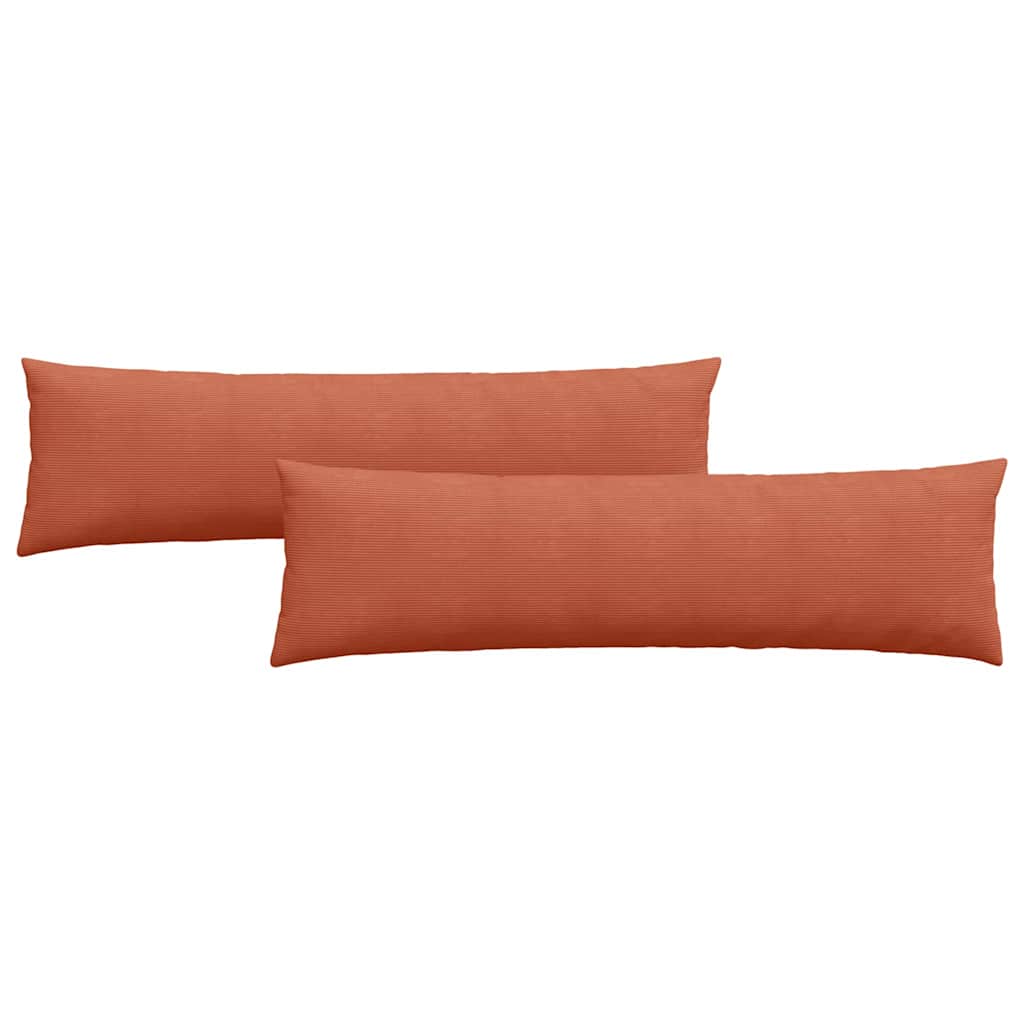 VidaXL Sofakissen 2 Stück rot-orange 145 x 40 cm Cordstoff