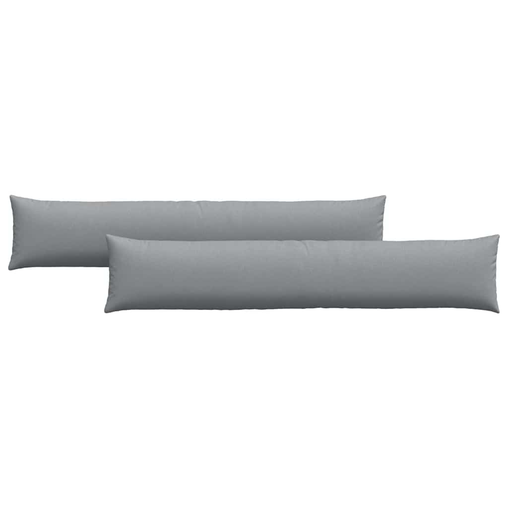 VidaXL Sofakissen 2 Stück hellgrau 200 x 40 cm Stoff
