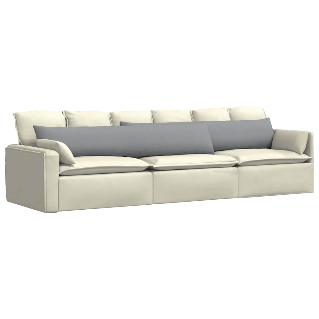 VidaXL Sofakissen 2 Stück hellgrau 200 x 40 cm Stoff