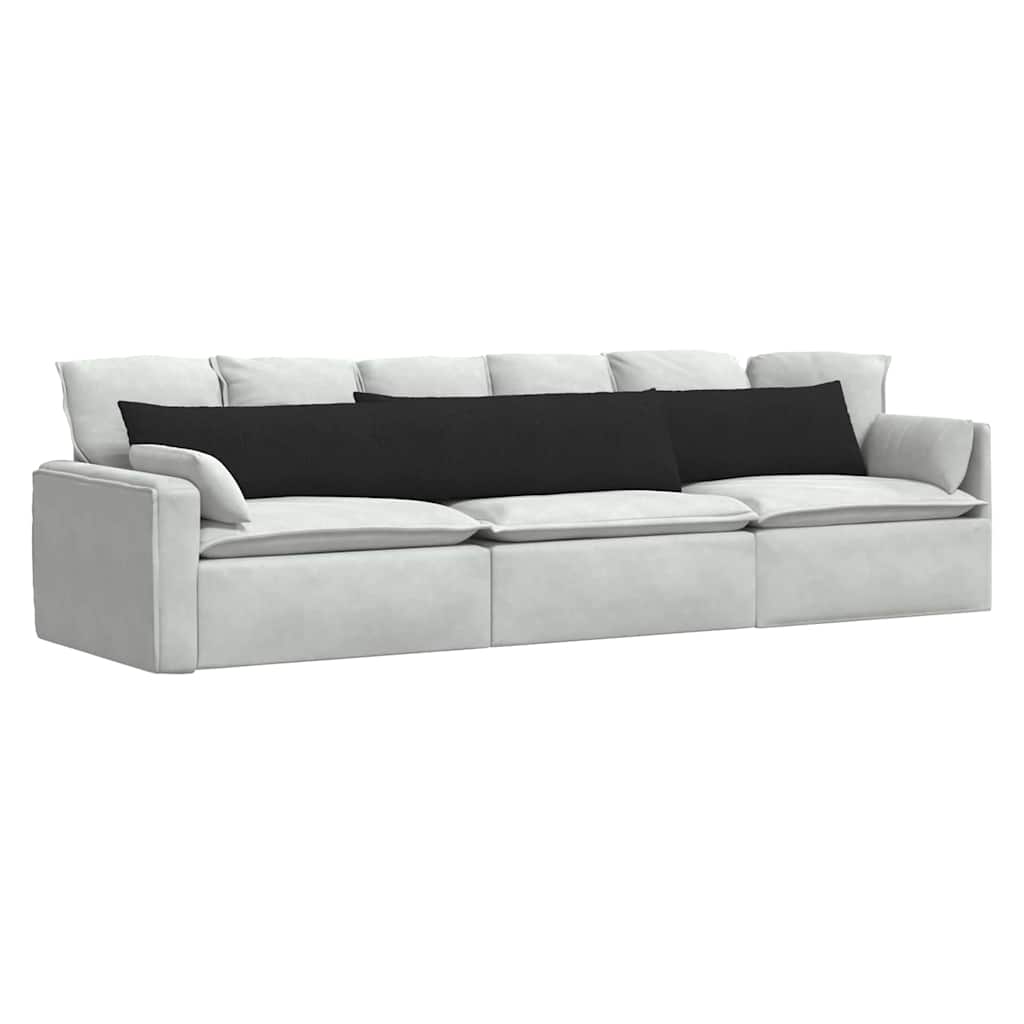 VidaXL Sofakissen 2 Stück schwarz 200 x 40 cm Stoff