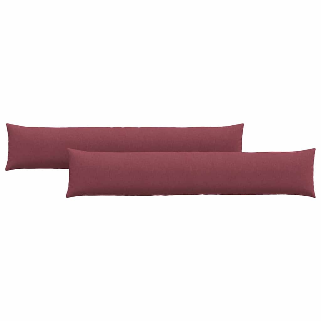 VidaXL Sofakissen 2 Stk. Weinrot 200 x 40 cm Stoff