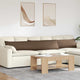 VidaXL Sofakissen 2 Stück braun 200 x 40 cm Stoff
