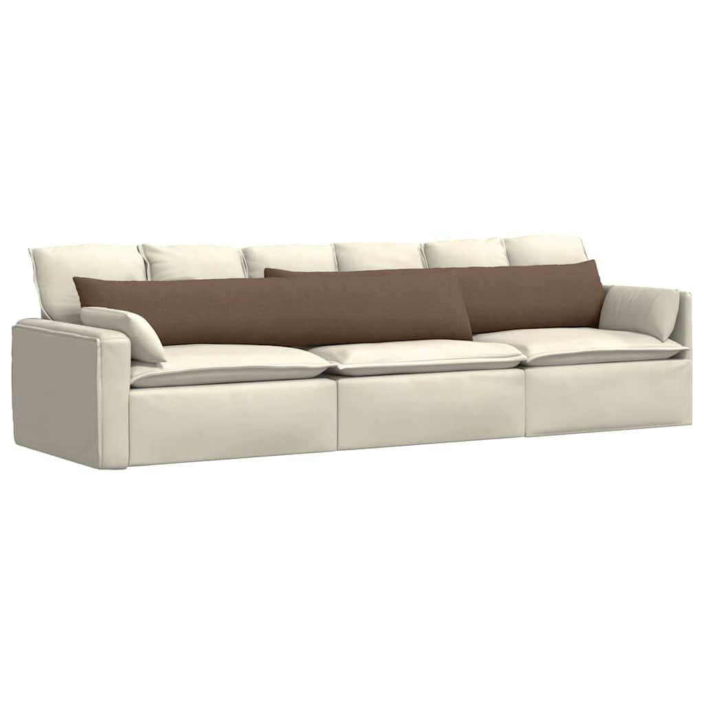 VidaXL Sofakissen 2 Stück braun 200 x 40 cm Stoff