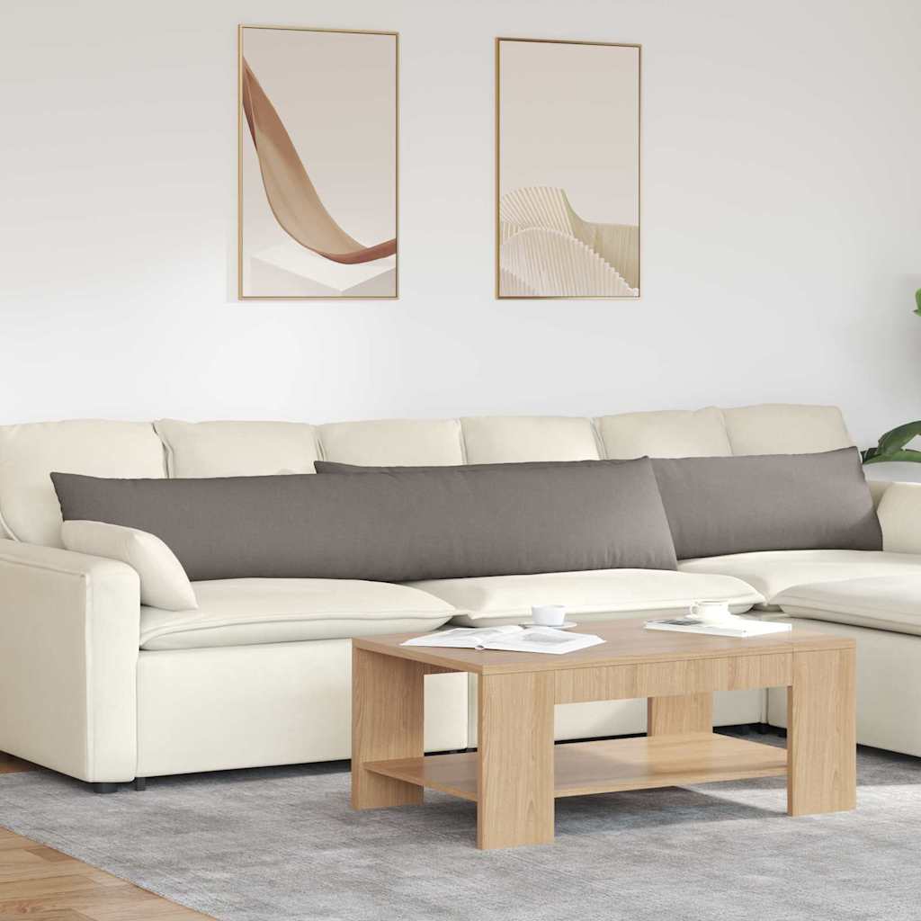VidaXL Sofakissen 2 Stk. Taupe 200 x 40 cm Stoff