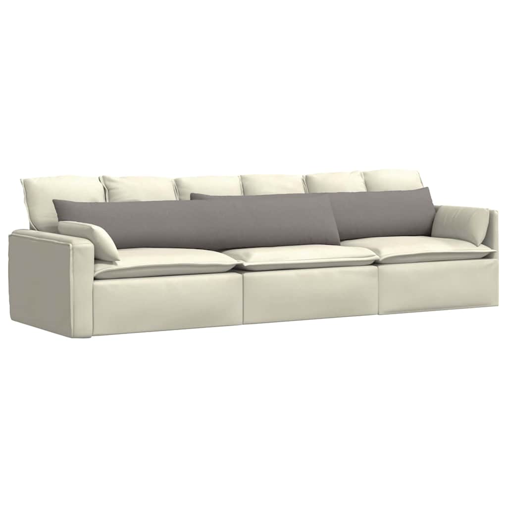 VidaXL Sofakissen 2 Stk. Taupe 200 x 40 cm Stoff