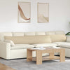 VidaXL Sofakissen 2 Stück Creme 200 x 40 cm Stoff