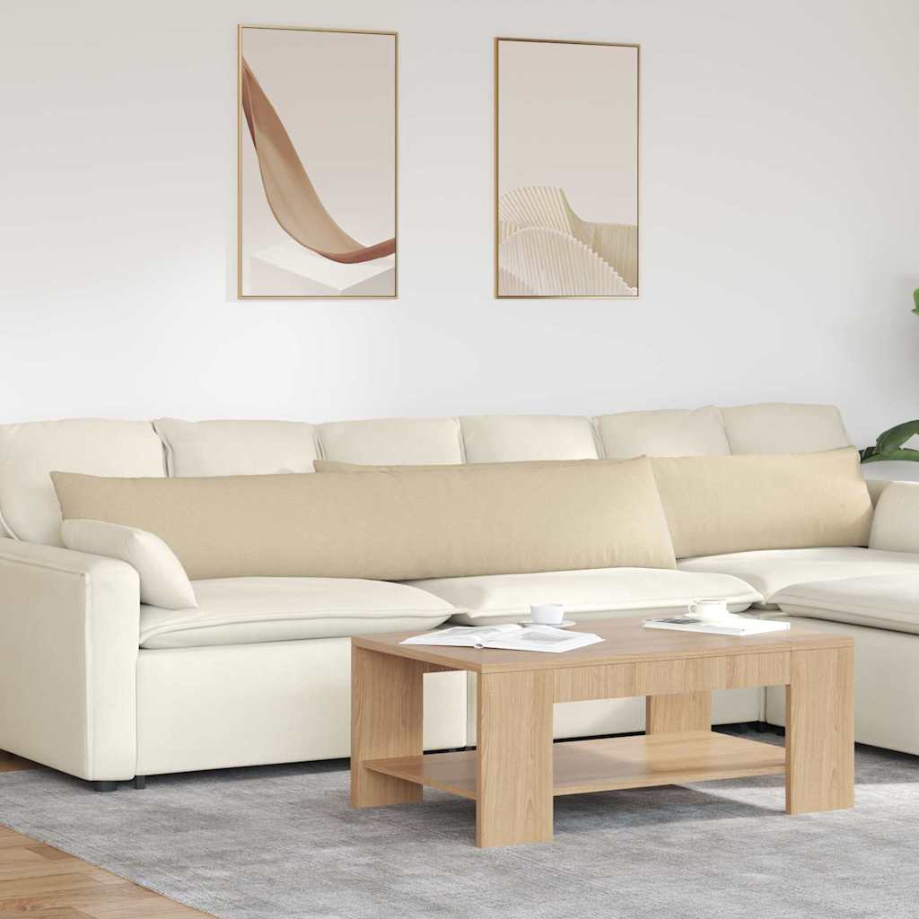 VidaXL Sofakissen 2 Stück Creme 200 x 40 cm Stoff