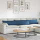 VidaXL Sofakissen 2 Stück blau 200 x 40 cm Stoff