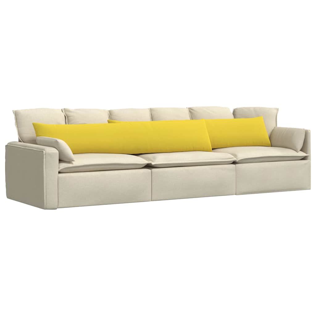 VidaXL Sofakissen 2 Stück hellgelb 200 x 40 cm Stoff