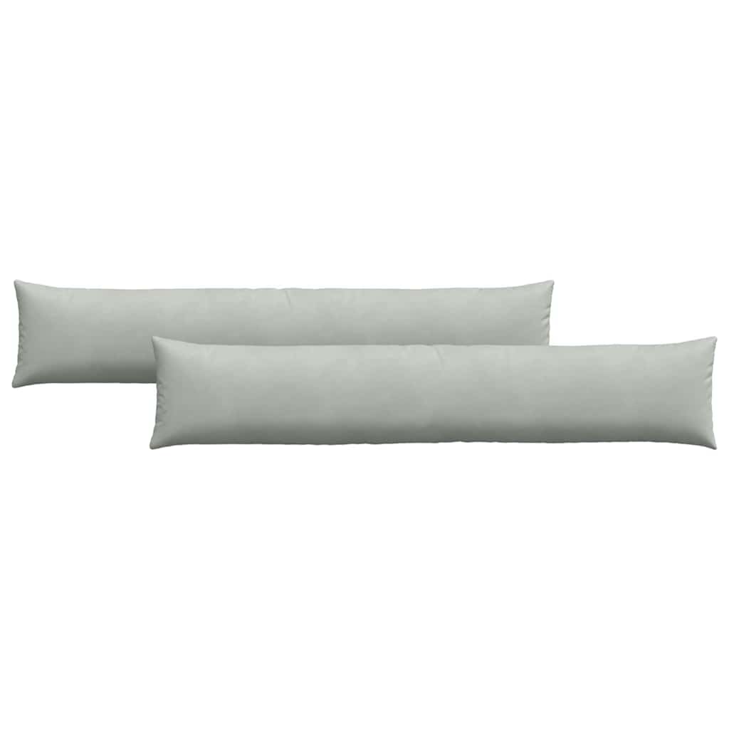 VidaXL Sofakissen 2 Stück hellgrau 200 x 40 cm Cordstoff
