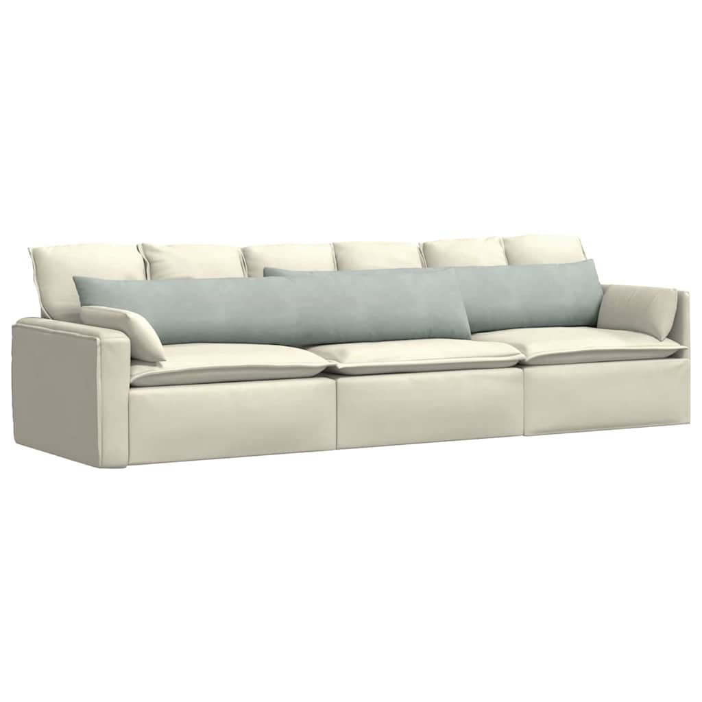 VidaXL Sofakissen 2 Stück hellgrau 200 x 40 cm Cordstoff