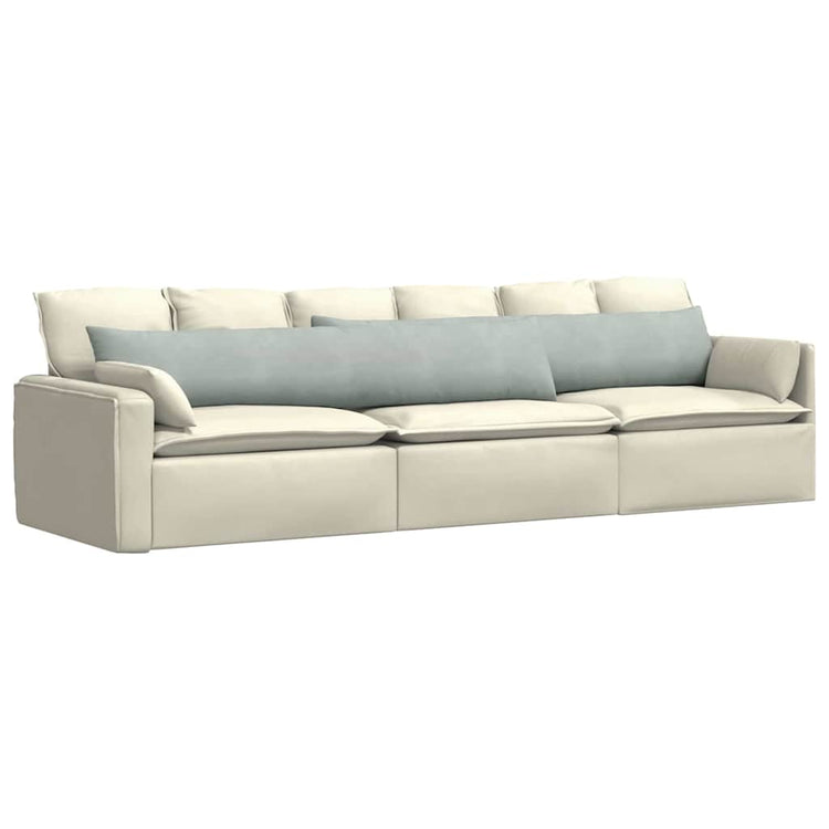 VidaXL Sofakissen 2 Stück hellgrau 200 x 40 cm Cordstoff