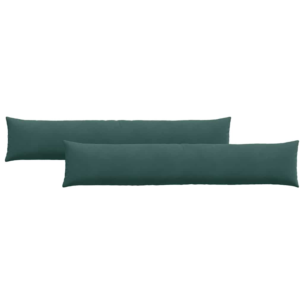 VidaXL Sofakissen 2 Stück dunkelgrün 200 x 40 cm Cordstoff