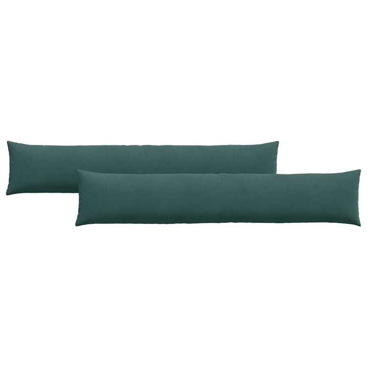 VidaXL Sofakissen 2 Stück dunkelgrün 200 x 40 cm Cordstoff